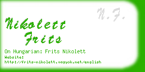 nikolett frits business card